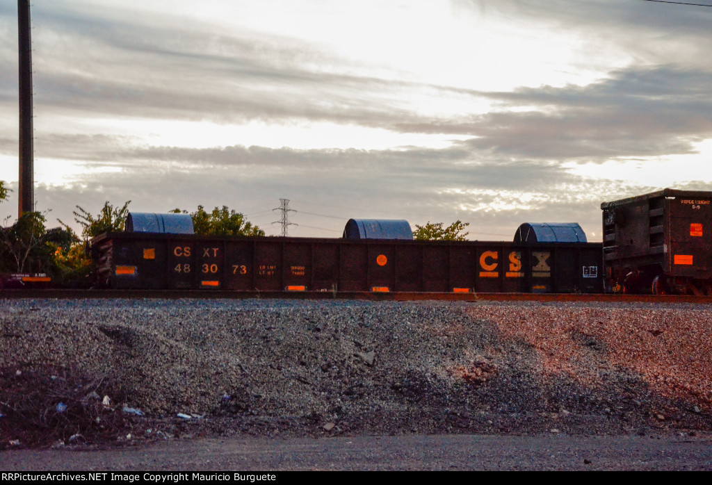 CSX Gondola with Steel coils